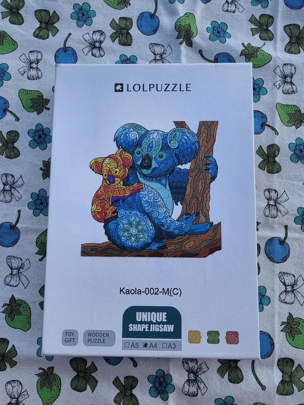 NEW LOLPuzzle Koala & Baby Wooden Unique Shape Jigsaw Puzzle A4 NIB